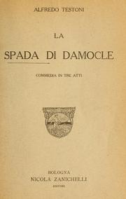 Cover of: La spada di Damocle: commedia in tre atti