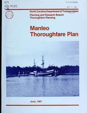 Manteo thoroughfare plan by North Carolina. Thoroughfare Planning Unit