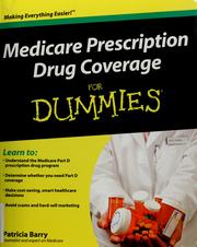 Medicare prescription drug coverage for dummies by Patricia Barry