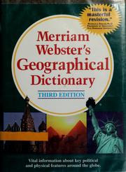 Cover of: Merriam-Webster's geographical dictionary by 