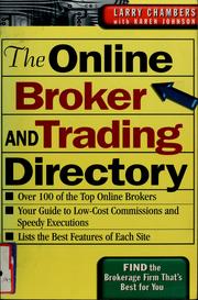 Cover of: The online broker and trading directory