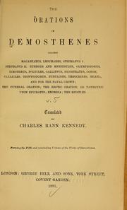 Cover of: The orations of Demosthenes...