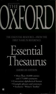 Cover of: The Oxford essential thesaurus