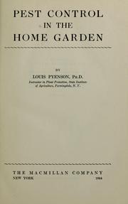 Cover of: Pest control in the home garden