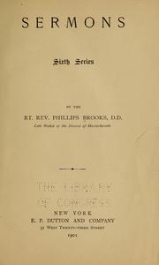 Cover of: Sermons | Phillips Brooks