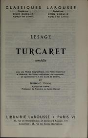 Cover of: Turcaret by Alain René Le Sage