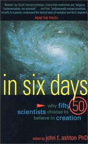 Cover of: In Six Days  by John F., Ph.D. Ashton