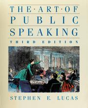 Cover of: The art of public speaking