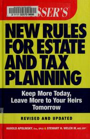 Cover of: J.K. Lasser's new rules for estate and tax planning