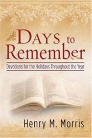 Cover of: Days to Remember: Devotions for the Holidays Throughout the Year