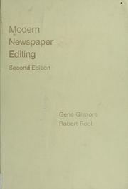 Cover of: Modern newspaper editing