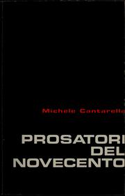 Cover of: Prosatori del novecento / Michele Cantarella