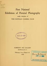 Cover of: First national exhibition of pictorial photography
