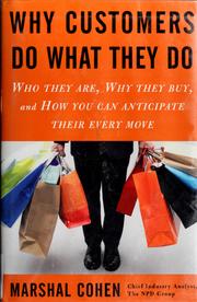 Cover of: Why customers do what they do by Marshal Cohen