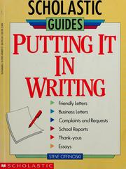 Cover of: Put it in writing by Steven Otfinoski