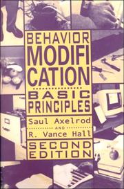 Cover of: Behavior modification: basic principles