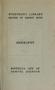 Cover of: The life of Samuel Johnson, LL. D. by James Boswell