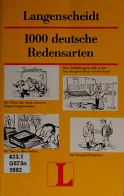 Cover of: 1000 deutsche Redensarten by Heinz Griesbach