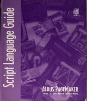 Cover of: Aldus PageMaker script language guide: version 5.0/Apple Macintosh/Microsoft Windows