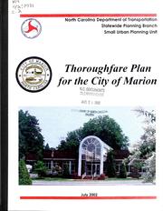 Cover of: City of Marion thoroughfare plan