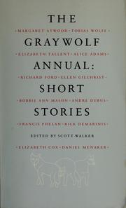 Cover of: The Graywolf annual: short stories