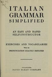 Cover of: Hugo's Italian simplified, complete--Consisting of : I.--A Simple but complete grammar ... II.--Italian reading made easy ... III.--Italian conversation simplified ... IV.--A Key to the exercises in the grammar by Charles Hugo