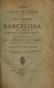 Cover of: Las calles de Barcelona en 1865: (Complemento de la historia de Cataluña)