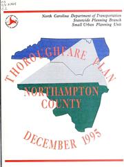 Cover of: Thoroughfare plan for Northampton County