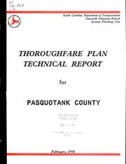 Cover of: Thoroughfare plan for Pasquotank County, North Carolina