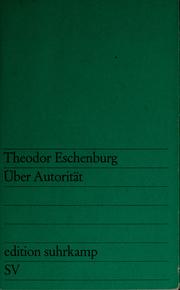 Cover of: Über Autorität by Theodor Eschenburg