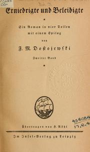 Cover of: Erniedrigte und Beleidigte by Фёдор Михайлович Достоевский
