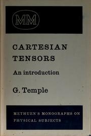 Cover of: Cartesian tensors: an introduction