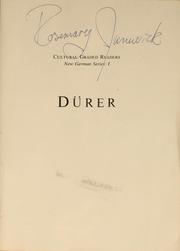 Cover of: Durer