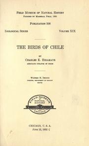 Cover of: The birds of Chile by C. E. Hellmayr