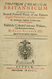 Cover of: Theatrvm chemicvm britannicum by Elias Ashmole