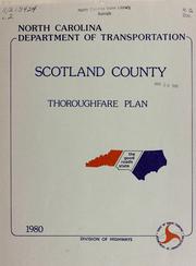 Cover of: Preliminary thoroughfare plan for Scotland County, North Carolina