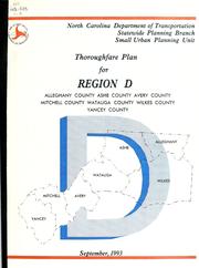 Cover of: Thoroughfare plan for Region D