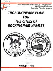 Cover of: 1996 thoroughfare plan for Rockingham & Hamlet, North Carolina by North Carolina. Division of Highways. Statewide Planning Branch