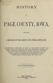 History of Page County, Iowa by Iowa Historical Company