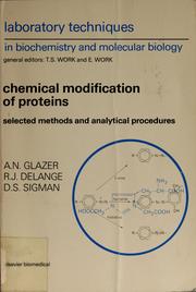 Cover of: Chemical modification of proteins by Alexander N. Glazer