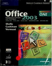 Cover of: Microsoft Office 2003: course one : introductory concepts and techniques