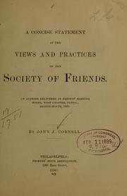 Cover of: A concise statement of the views and practices of the Society of Friends