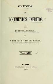 Cover of: Coleccion de documentos inéditos para la historia de España
