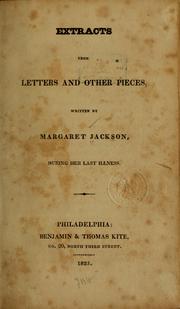 Cover of: Extracts from letters...