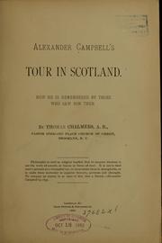 Alexander Campbell's tour in Scotland by Thomas Chalmers