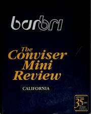 Cover of: The Conviser mini review: California