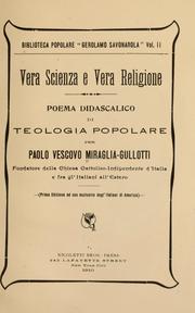 Cover of: Vera scienza e vera religione by Miraglia-Gullotti, Paolo bp