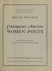 Cover of: Contemporary American women poets