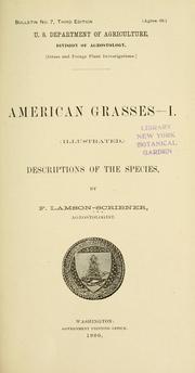 Cover of: American grasses by Frank Lamson-Scribner, Frank Lamson-Scribner