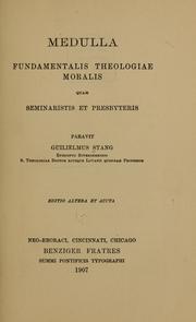 Cover of: Medulla fundamentalis theologiae moralis